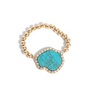 Elegant Gold and Turquoise Bracelet